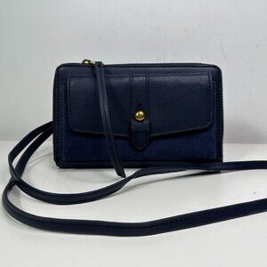 NWT Fossil Faye Cross Body String Wallet Insignia Blue